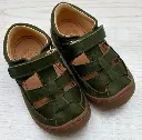 Sandales pour enfants "Verano Vert" en cuir naturel, Pololo