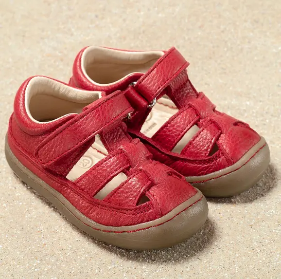  Sandalen für Kinder "Verano Rot" aus Naturleder, Pololo