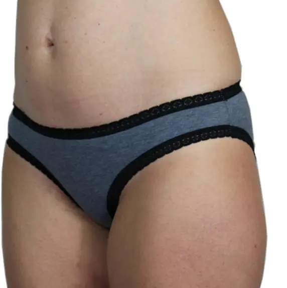 Slip mit Spitze Navy-Melange, Albero-Natur