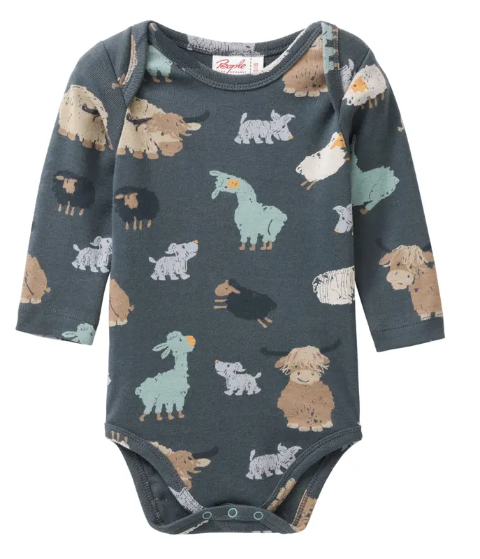 Baby Long-sleeved bodysuit "Animals", PWO