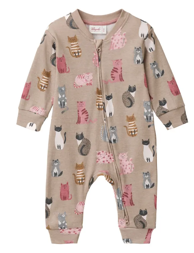Baby Pyjama "Katze" mit Zipp, PWO