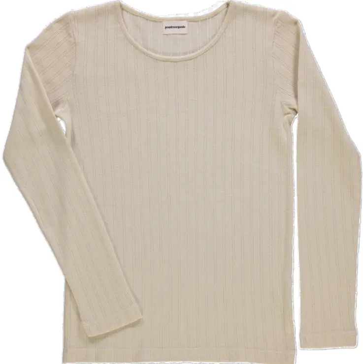 Langarm T-Shirt "Eglantine", Poudre Organic