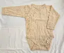 Baby bodysuit "Lierre" Long-sleeved, Poudre Organic