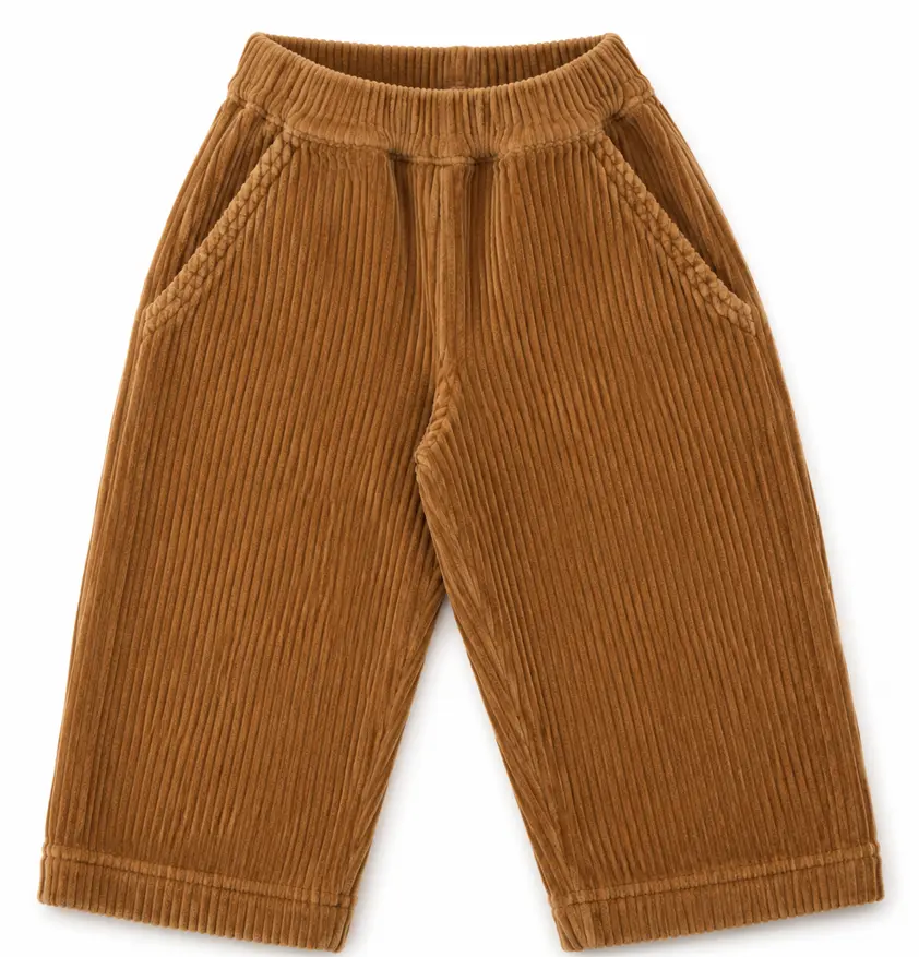 Corduroy Trousers "Coing", Poudre Organic