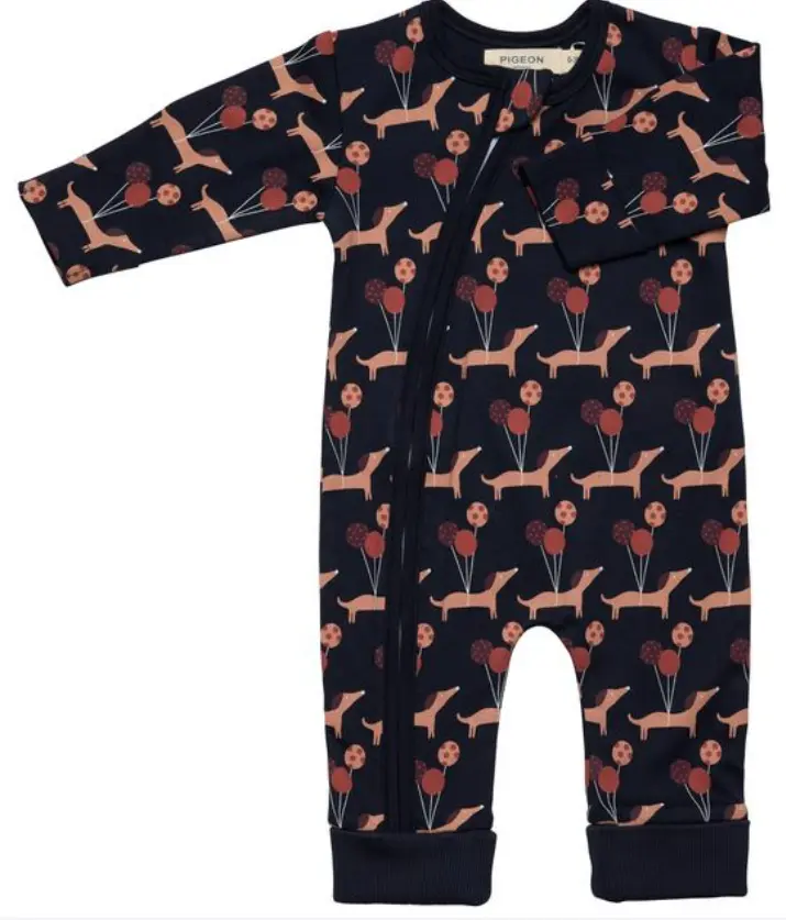 Pyjama à fermeture éclair, Pigeon