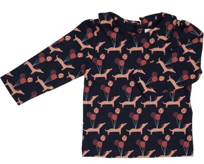 Blouse with collar "Dog", Pigeon organics