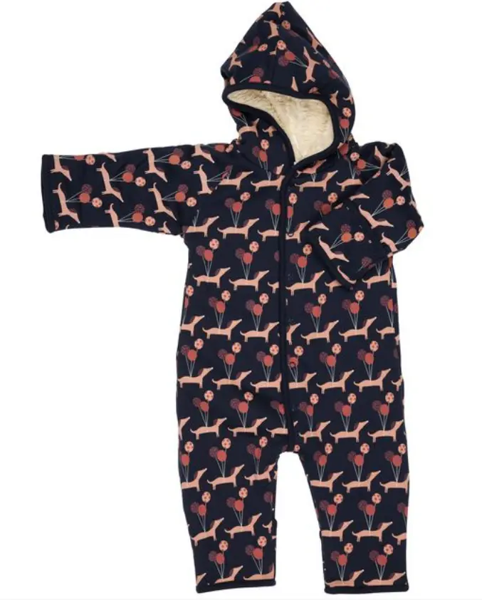 Combinaison en coton peluche "Chien", Pigeon Organic