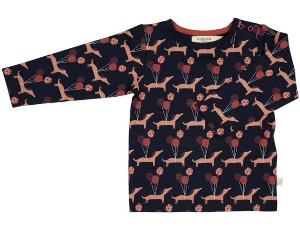 Baby Langarm-shirt "Hund", Pigeon organics
