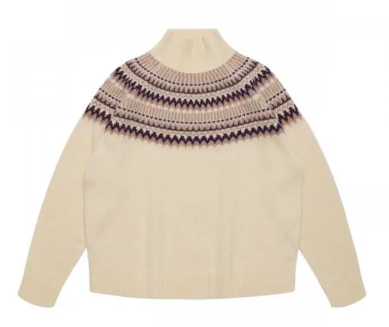 Fair-Isle-Pullover aus Lammwolle, FUB