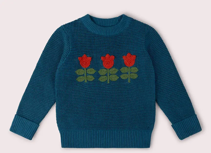 Knitted sweater "Tulips", LGR
