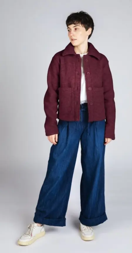 Damen-Kurzjacke wollfleece , Engel
