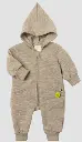 Baby hooded wool overall with zipper, Engel