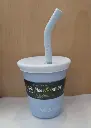 Stainless steel drinking cup Kid Cup 296ml with lid and drinking straw, Klean Kanteen