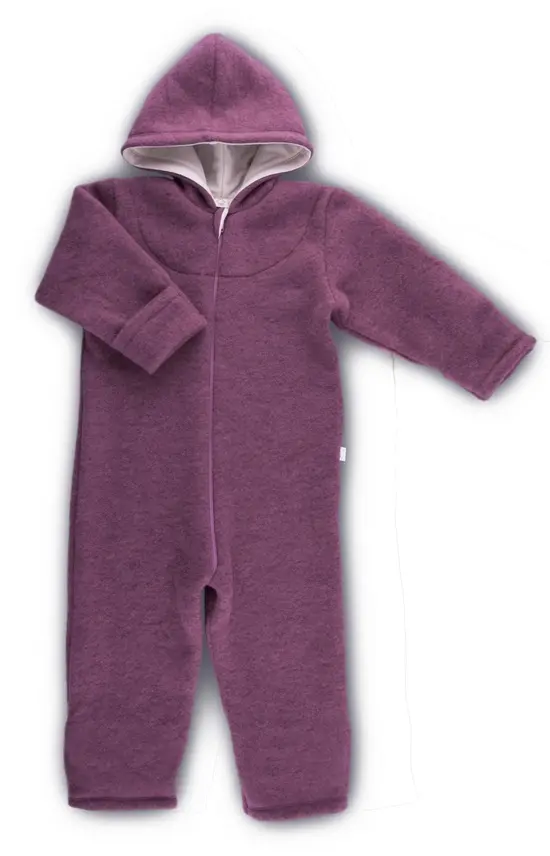 Baby Wollwalk-Overall ,mit Reißverschluss , Popolini