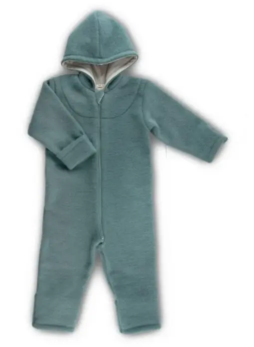 Baby Wollwalk-Overall ,mit Reißverschluss , Popolini
