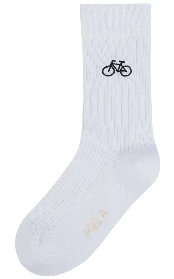 Gerippte Socken Stickerei "Fahrrad", Mela
