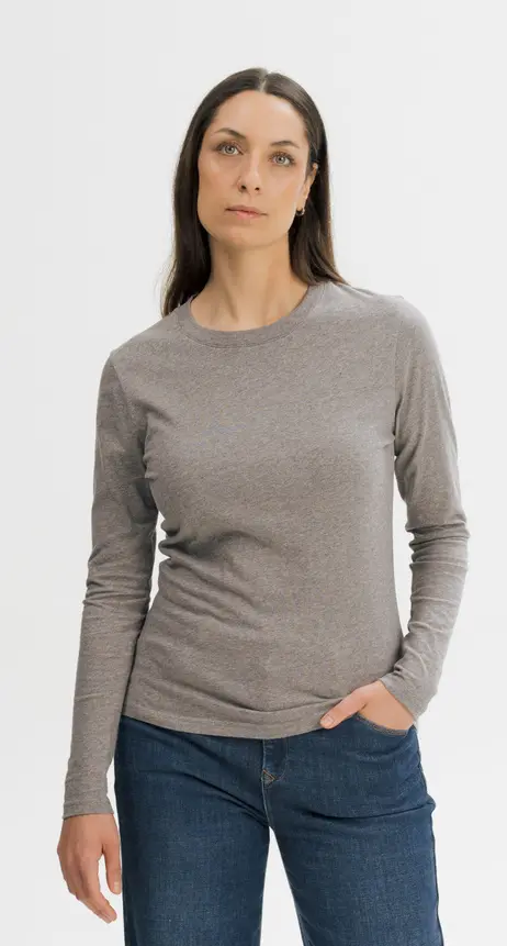 Damen Basic Langarmshirt "DHIVYA", Mela
