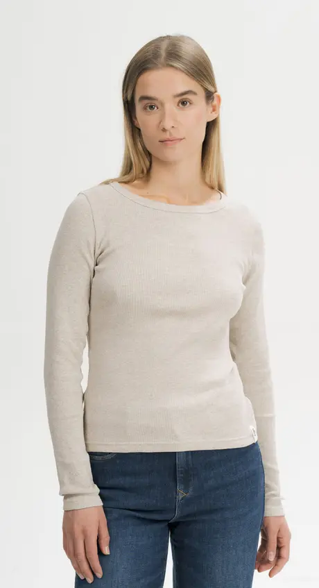 Women's long-sleeved ribbed shirt "MEHAR", Mela
