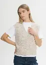Textured knit vest Style "BHOJA", Mela