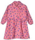 Langarm Kleid mit Knöpfe "Herzen", Lötiekids