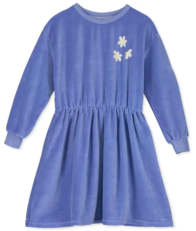 Long-sleeve Velvet Relaxed Dress, Lötiekids