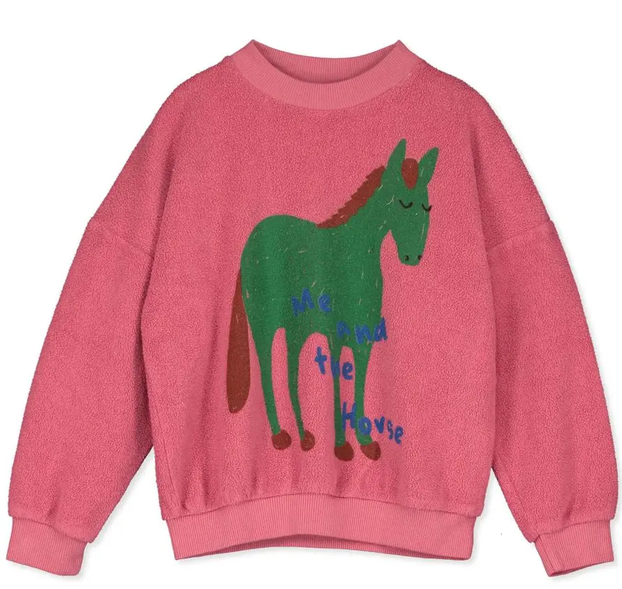 Teddy-Sweatshirt Baumwoll-fleece "Pferd", Lötiekids