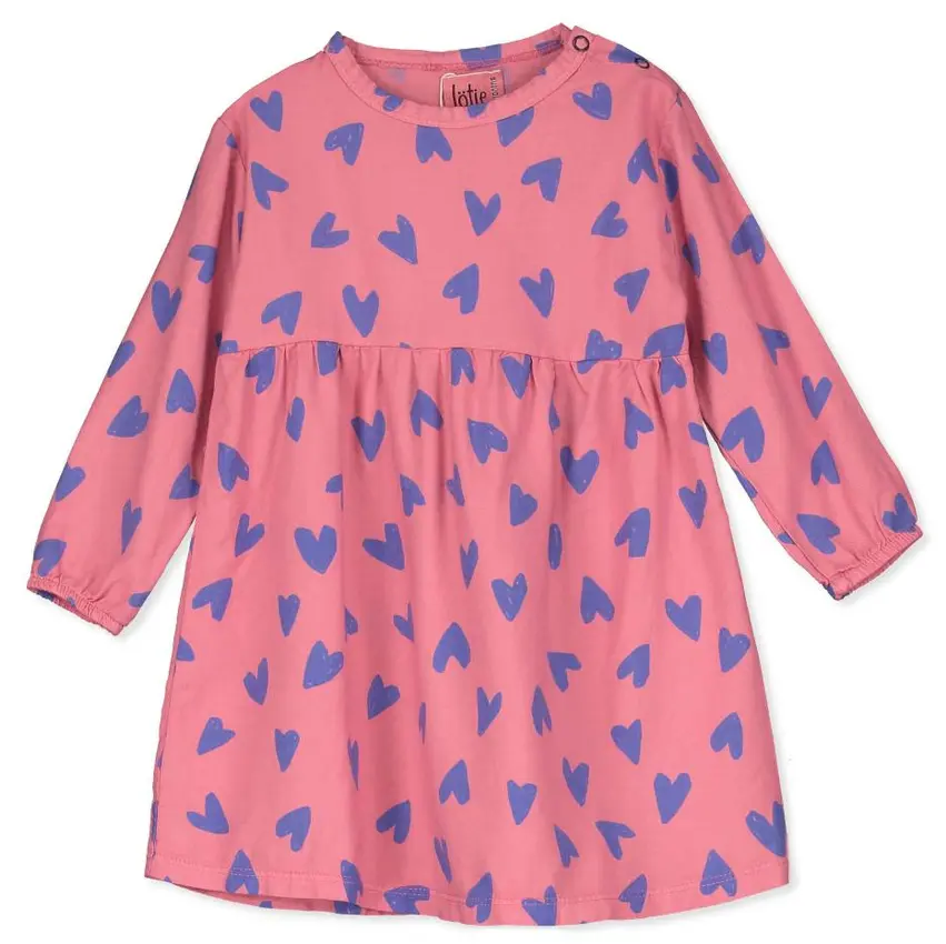 Robe bébé manches longues "Cœurs", LötieKids