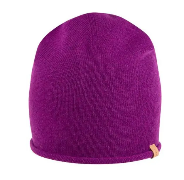Cashmere rolled-edge hat "Purple-wine", Pure Pure