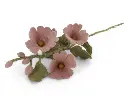 Fleur de rose trémière "Rose pâle", GRY & SIF