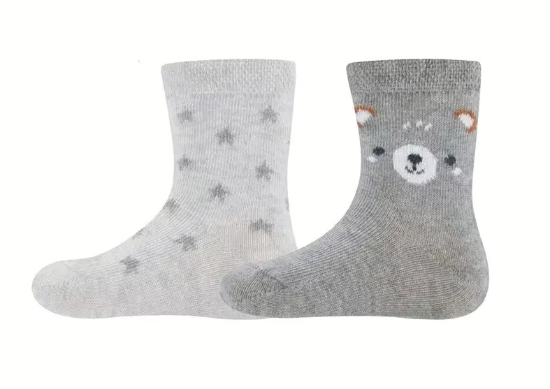 Chaussettes bébé à motif "Ours/Étoiles" Lot de 2, Ewers