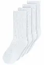 Ribbed socks, 4 pairs Uni, Mela