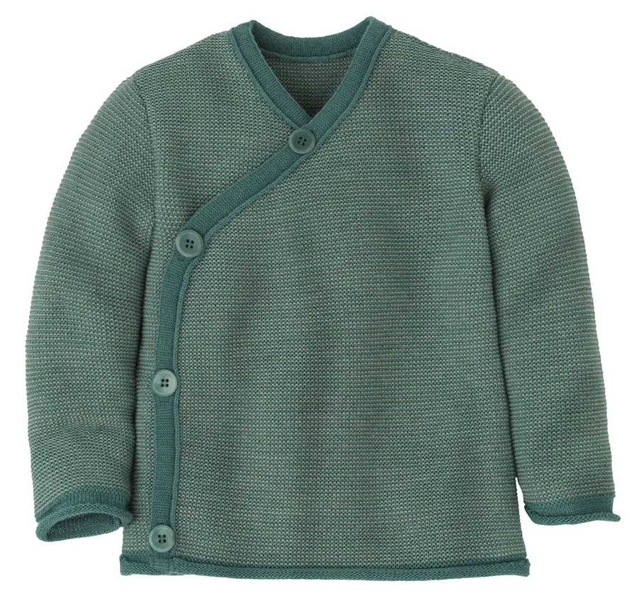 Baby melange knitted jacket, Disana