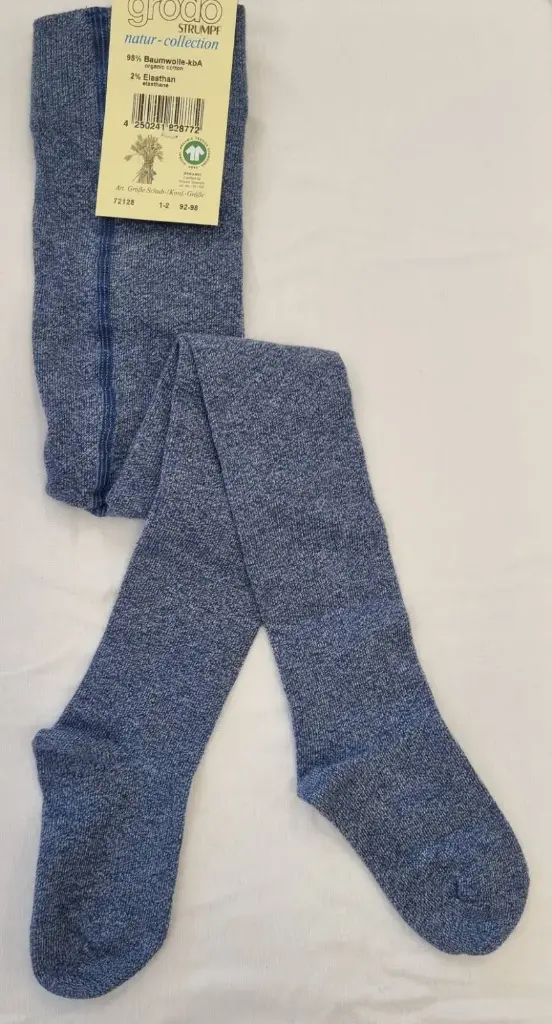 Baby-Strumpfhose Baumwolle "Denim/blau", Grödo