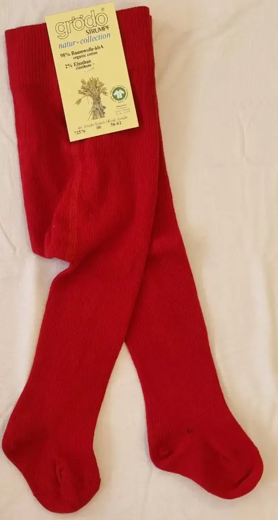 Baby-Strumpfhose Baumwolle "Rot", Grödo