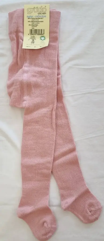 Baby Wolle Uni Strumpfhose "Rosa", Grödo