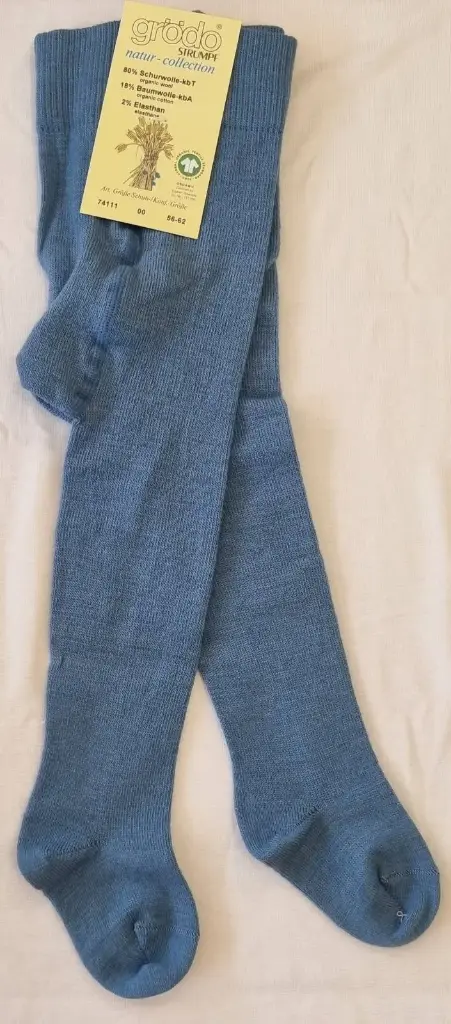 Wool baby uni tights "blue", Grödo