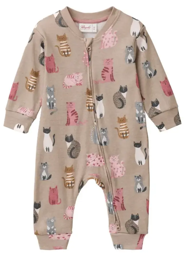 Cat-print pajamas 50/56, PWO (LNSN)