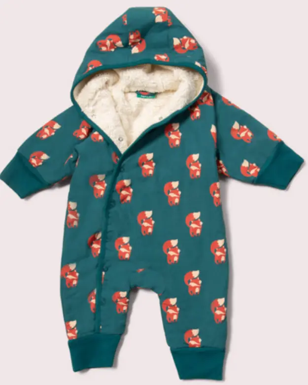 Jumpsuit cotton fox 3-6 months, LGR (LNSN)