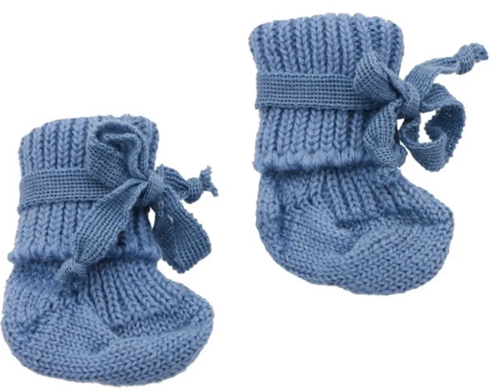 Premières chaussettes en Laine 0m bleu, Hirsch (LNSN)