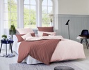 Satin-Wendebettwäsche LINEA rubino/rose 135x200+80x80, Cotonea