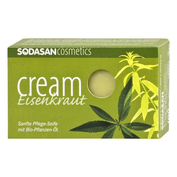 Bio-Stückseife "Cream" Eisenkraut, Sodasan