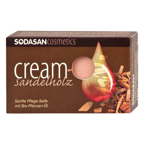 Bio-Stückseife "Cream" Sandelholz, Sodasan