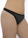 Organic cotton thong slip, anthracite mélange, Albero-Natur
