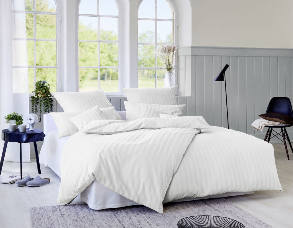 Literie en satin LINEA blanc, Cotonea