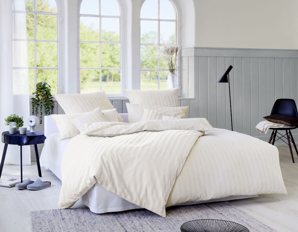 Literie en satin LINEA écru, Cotonea