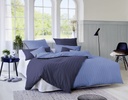 Satin-Wendebettwäsche LINEA dunkelblau/hellblau Cotonea