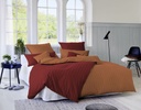 Satin-Wendebettwäsche LINEA rot/orange, Cotonea