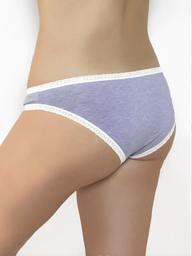 Slip mit Spitze - lila melange, Albero-Natur