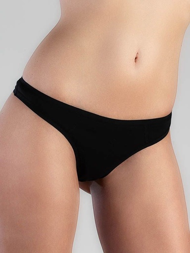 Tanga en coton bio, noir, Albero-Natur