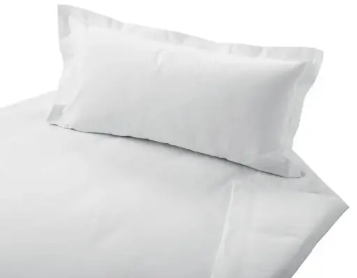 [CSB6-G001-003] Linge de lit en satin fin biologique avec ourlet montant 135x200+80x80, Cotonea